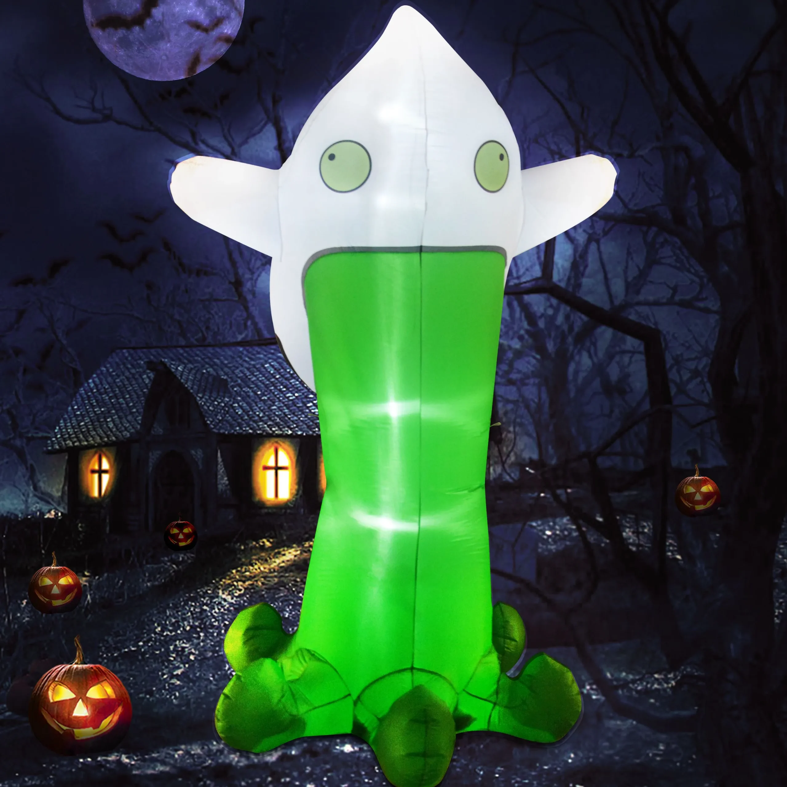 Joiedomi 10ft Tall Halloween Inflatable Throwing Up Ghost - Halloween Decorations 4 Joiedomi 10ft Tall Halloween Inflatable Throwing Up Ghost - Halloween Decorations - Image 4