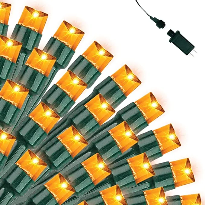 Joiedomi 100-Count Orange LED Mini String Lights, 8 Modes 42.9ft - Halloween Decorations