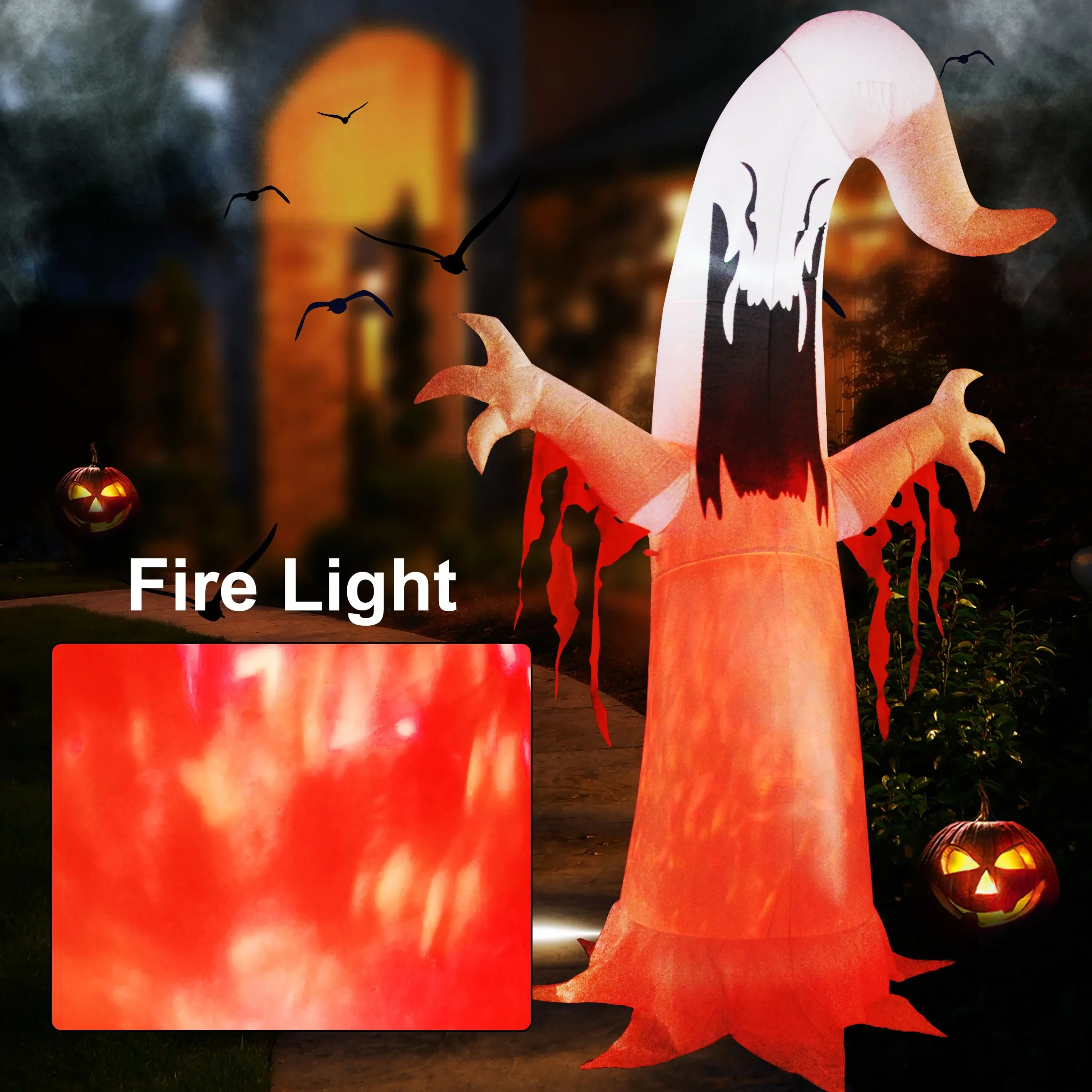 Halloween Decorations Sales -Halloween Decorations Sales 12ft Halloween Ghost with Fire Light and Flaming Shreds 1 result scaled 1