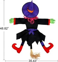Joyin 2Pcs Halloween Crashing Witch (Red Purple) - Halloween Decorations -Halloween Decorations Sales 13090 7