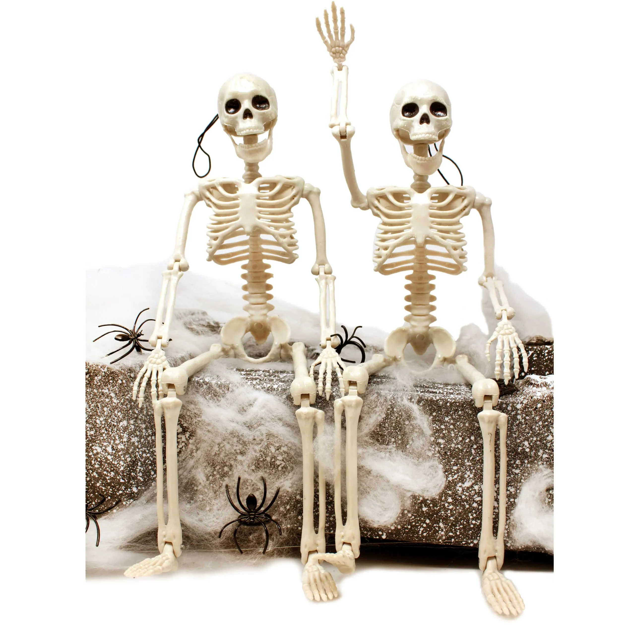 Joyin 2pcs Posable Halloween Skeleton Decorations 16in - Halloween Decorations
