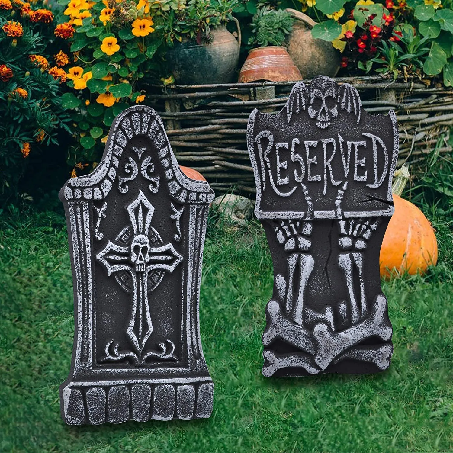 Joyin 5Pcs Foam Graveyard Tombstone 17in - Halloween Decorations