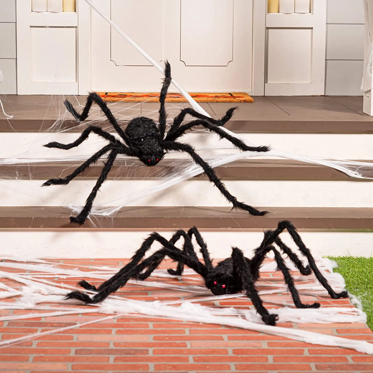 Joyin 2 Pcs Spiders with 800sqft Cobweb - Halloween Decorations