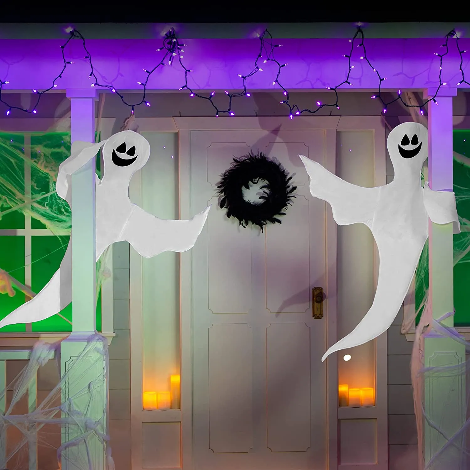 Joyin 2Pcs Tree Wrap Decoration Ghost (Smile) - Halloween Decorations