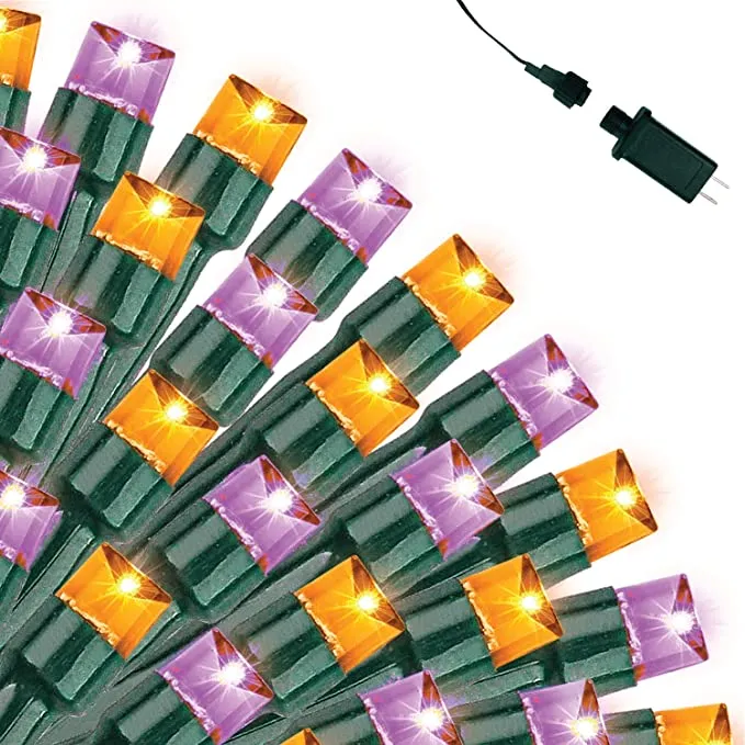 Joiedomi 200-Count Orange & Purple LED Mini String Lights, 8 Modes 75.7ft - Halloween Decorations