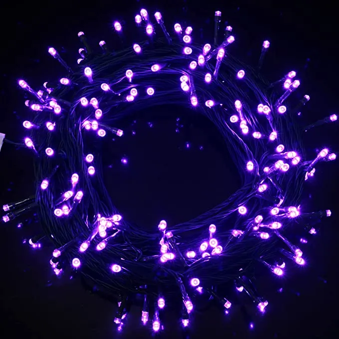 Joiedomi 200-Count Purple LED Mini String Lights, 8 Modes 75.7ft - Halloween Decorations