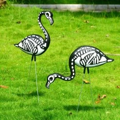 Joiedomi 2Pcs Skeleton Flamingo Yard Stake - Halloween Decorations -Halloween Decorations Sales 30768 4