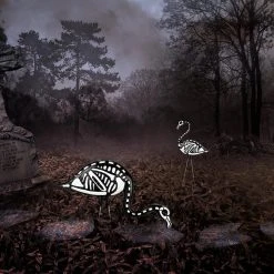 Joiedomi 2Pcs Skeleton Flamingo Yard Stake - Halloween Decorations -Halloween Decorations Sales 30768 7