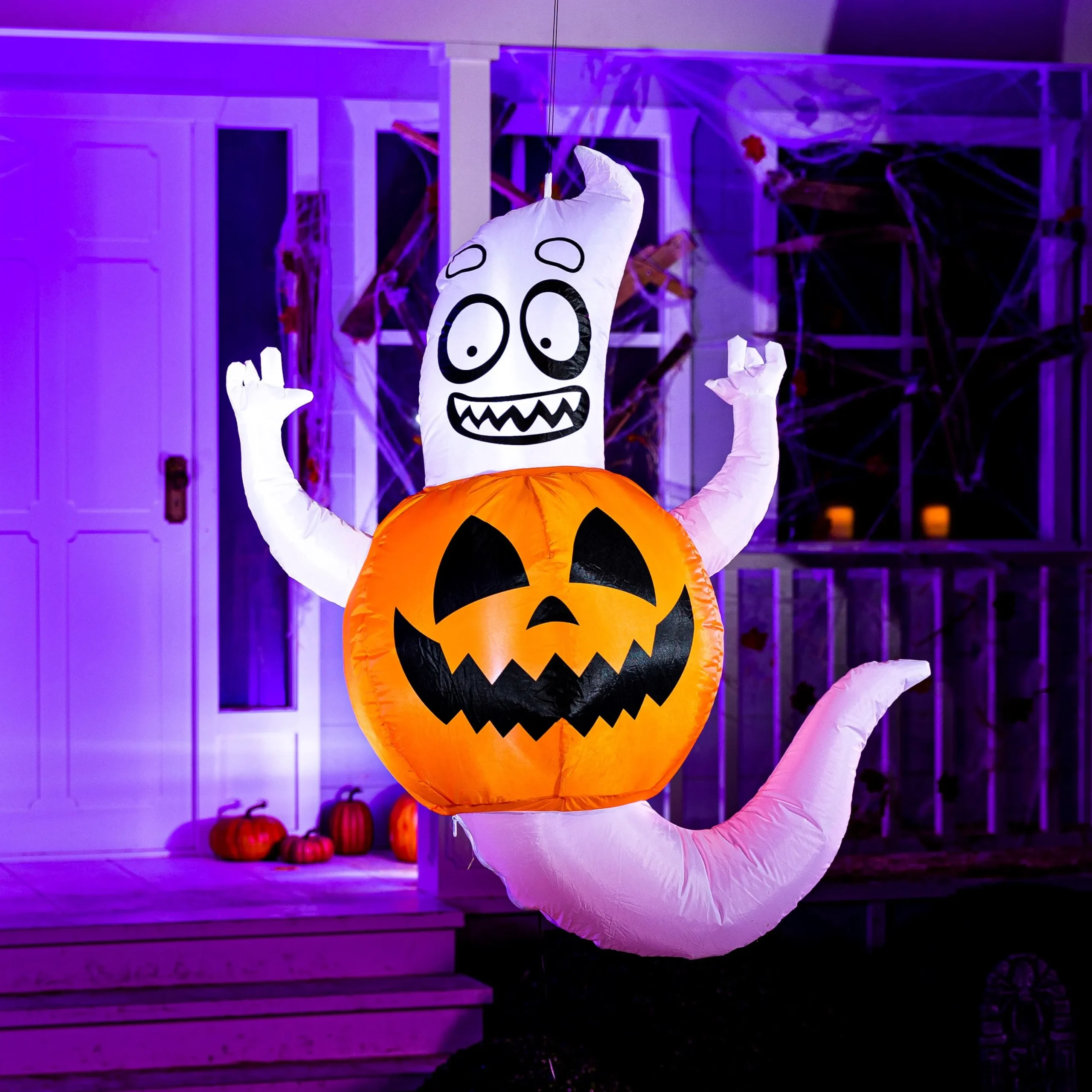 Joiedomi 4ft Halloween Inflatable Ghost in A Pumpkin - Halloween Decorations