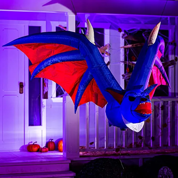 Joiedomi 4ft Halloween Inflatable Hanging Giant Bat - Halloween Decorations