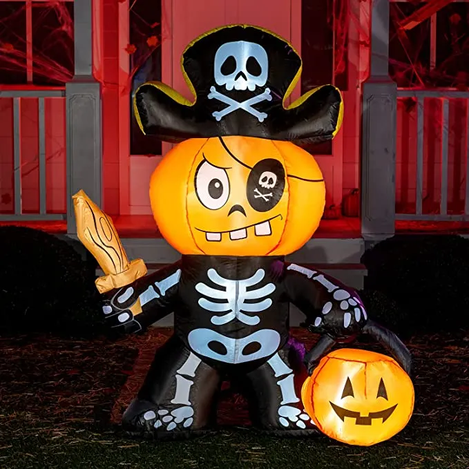 Joiedomi 5ft Halloween Inflatable Ghost Pumpkin Pirate - Halloween Decorations