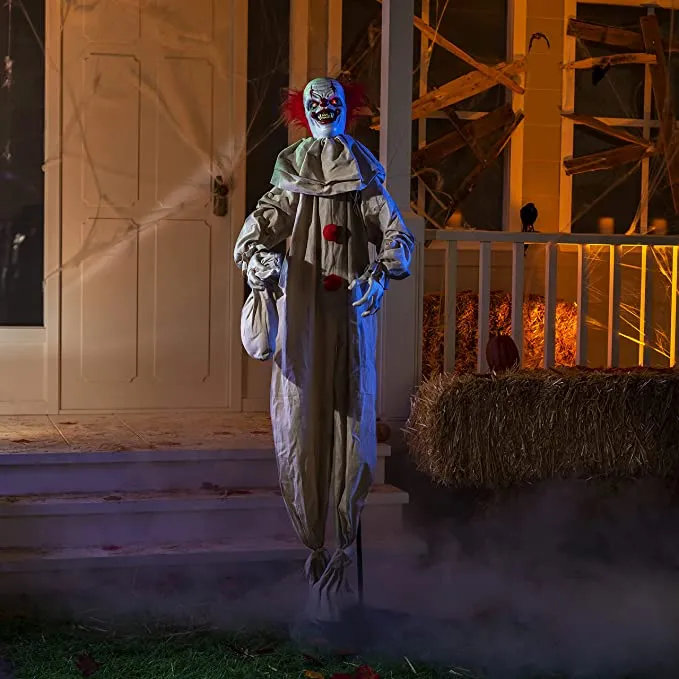 Joyin Animated Scary Clown Halloween Decoration 5ft - Halloween Decorations