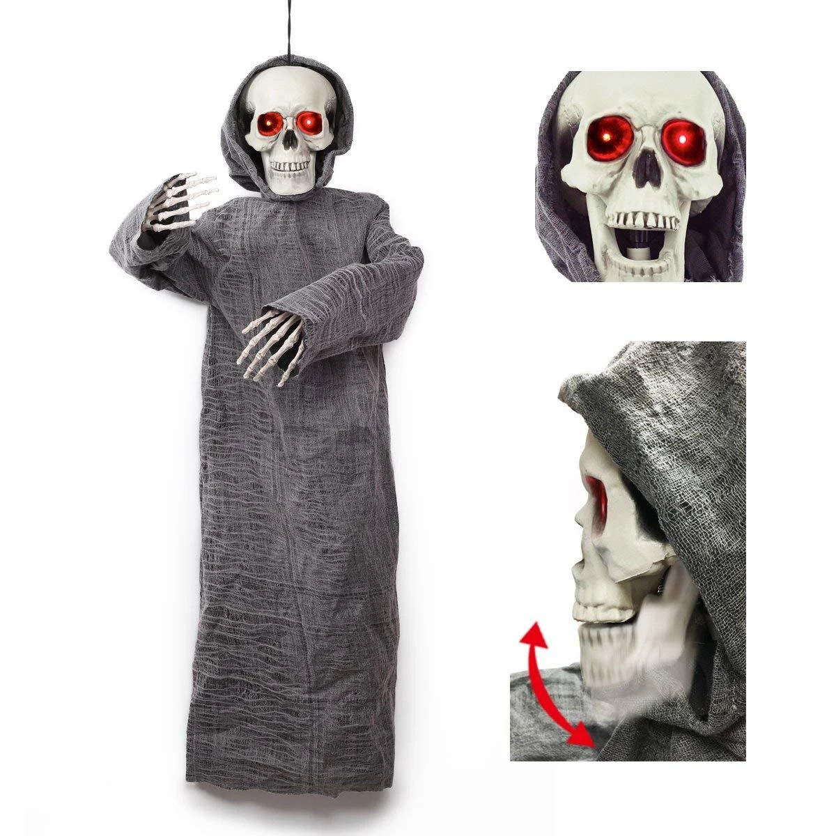 Joyin Hanging Skeleton Ghost Reaper 50in - Halloween Decorations 1 Joyin Hanging Skeleton Ghost Reaper 50in - Halloween Decorations