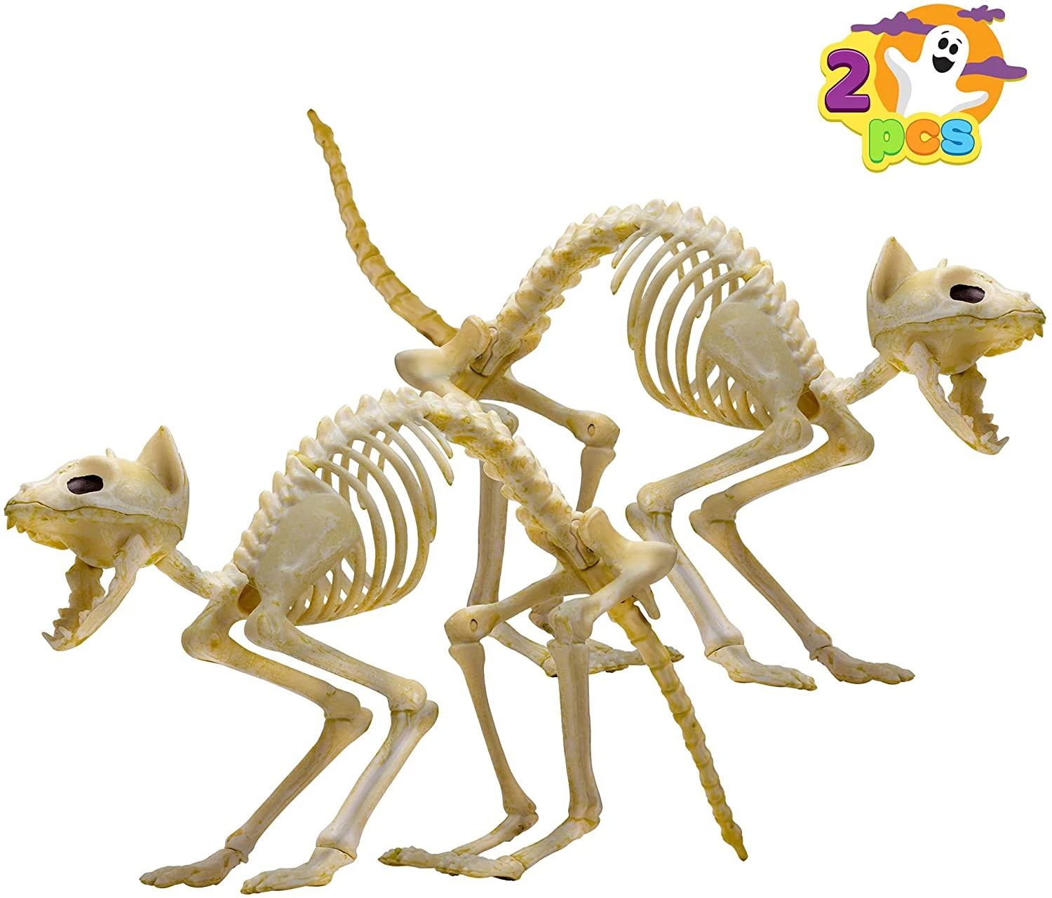 Joyin 2Pcs Halloween Cat Skeleton with Tail - Halloween Decorations 1 Joyin 2Pcs Halloween Cat Skeleton with Tail - Halloween Decorations