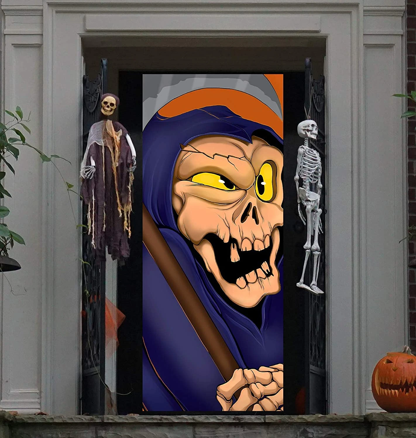 Joyin 3d Design Reaper Door Cover 30in x 72in - Halloween Decorations 2 Joyin 3d Design Reaper Door Cover 30in x 72in - Halloween Decorations - Image 2