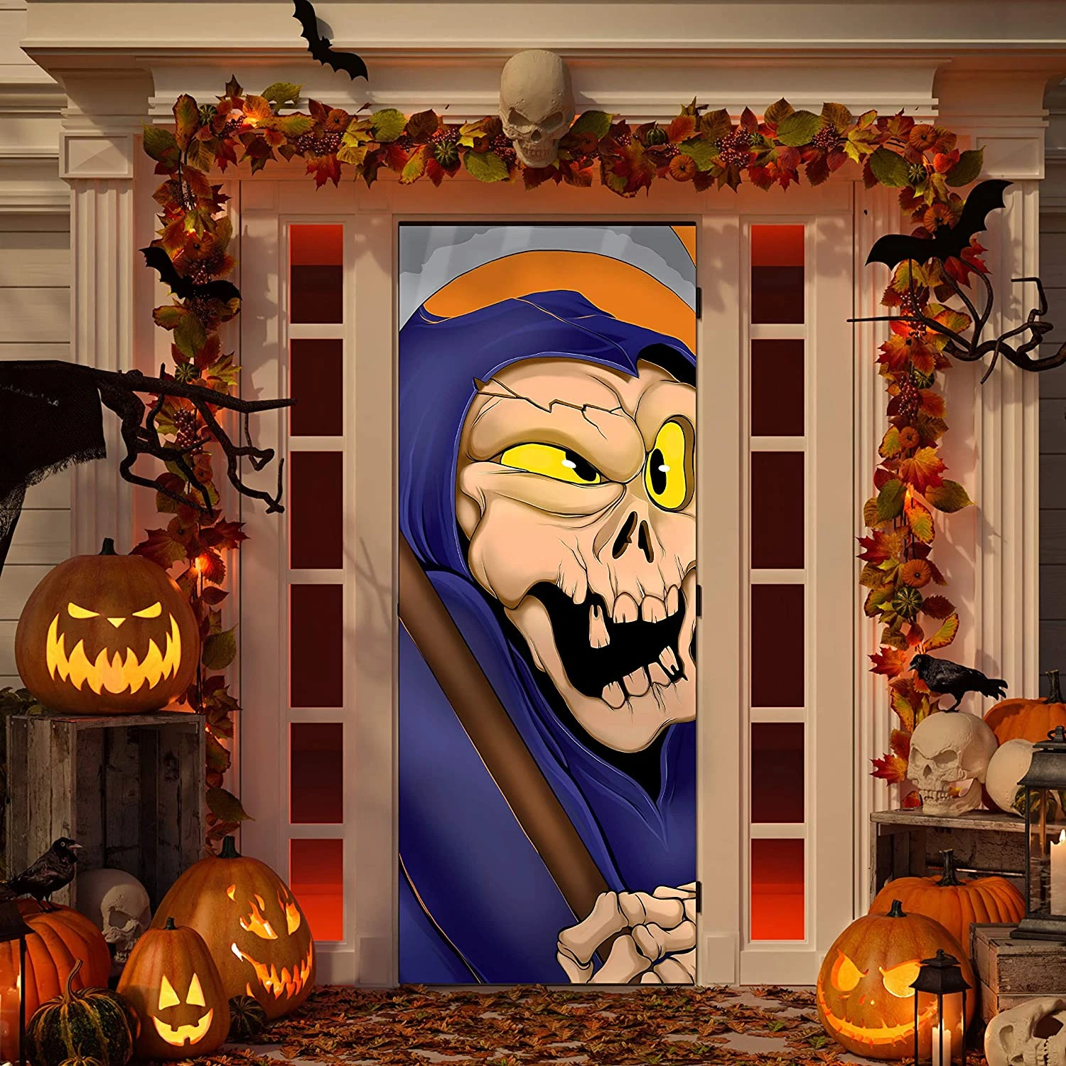 Joyin 3d Design Reaper Door Cover 30in x 72in - Halloween Decorations 4 Joyin 3d Design Reaper Door Cover 30in x 72in - Halloween Decorations - Image 4