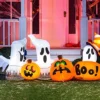 Joiedomi 7ft Inflatable Horizontal Ghost with Pumpkins - Halloween Decorations