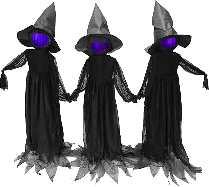 Joyin 3pcs Light Up Witch Yard Stake Decoration 48in - Halloween Decorations 3 Joyin 3pcs Light Up Witch Yard Stake Decoration 48in - Halloween Decorations - Image 3