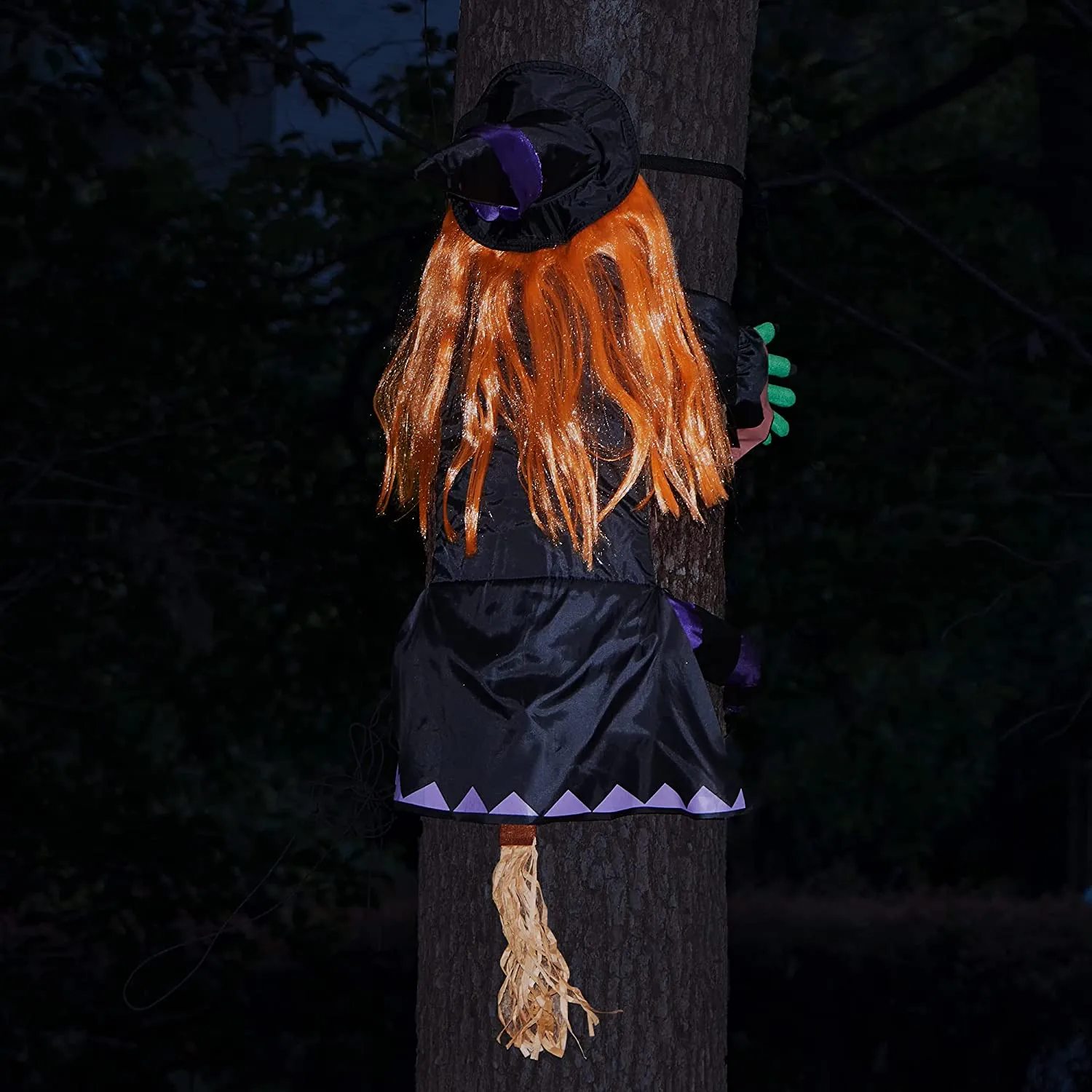 Joyin Crashing Witch Into Tree Decoration (Orange Hair) - Halloween Decorations 7 Joyin Crashing Witch Into Tree Decoration (Orange Hair) - Halloween Decorations - Image 7