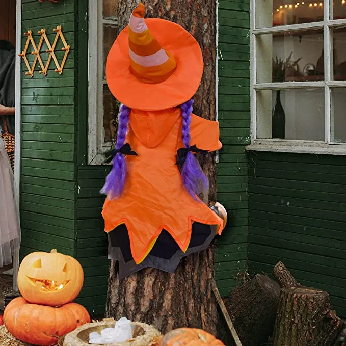 Joyin Cute Crashing Witch (Orange) - Halloween Decorations