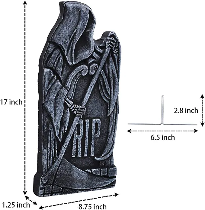 Joyin 5pcs Foam RIP Graveyard Headstone Decorations 17in - Halloween Decorations 7 Joyin 5pcs Foam RIP Graveyard Headstone Decorations 17in - Halloween Decorations - Image 7