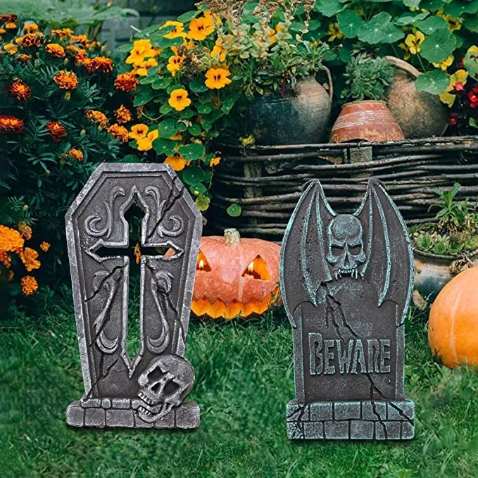 Joyin 5pcs Foam RIP Graveyard Headstone Decorations 17in - Halloween Decorations 3 Joyin 5pcs Foam RIP Graveyard Headstone Decorations 17in - Halloween Decorations - Image 3