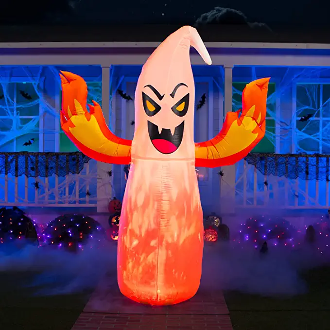 Joiedomi 8ft Halloween Flaming Hand Ghost with Fire Light - Halloween Decorations