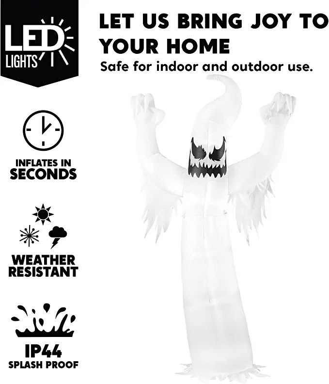 Joiedomi 12ft Halloween Inflatable Ghost Decoration - Halloween Decorations 3 Joiedomi 12ft Halloween Inflatable Ghost Decoration - Halloween Decorations - Image 3