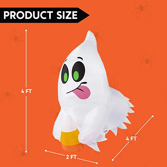 Joiedomi 4ft Halloween Inflatable LED Ghost with Candy - Halloween Decorations 5 Joiedomi 4ft Halloween Inflatable LED Ghost with Candy - Halloween Decorations - Image 5