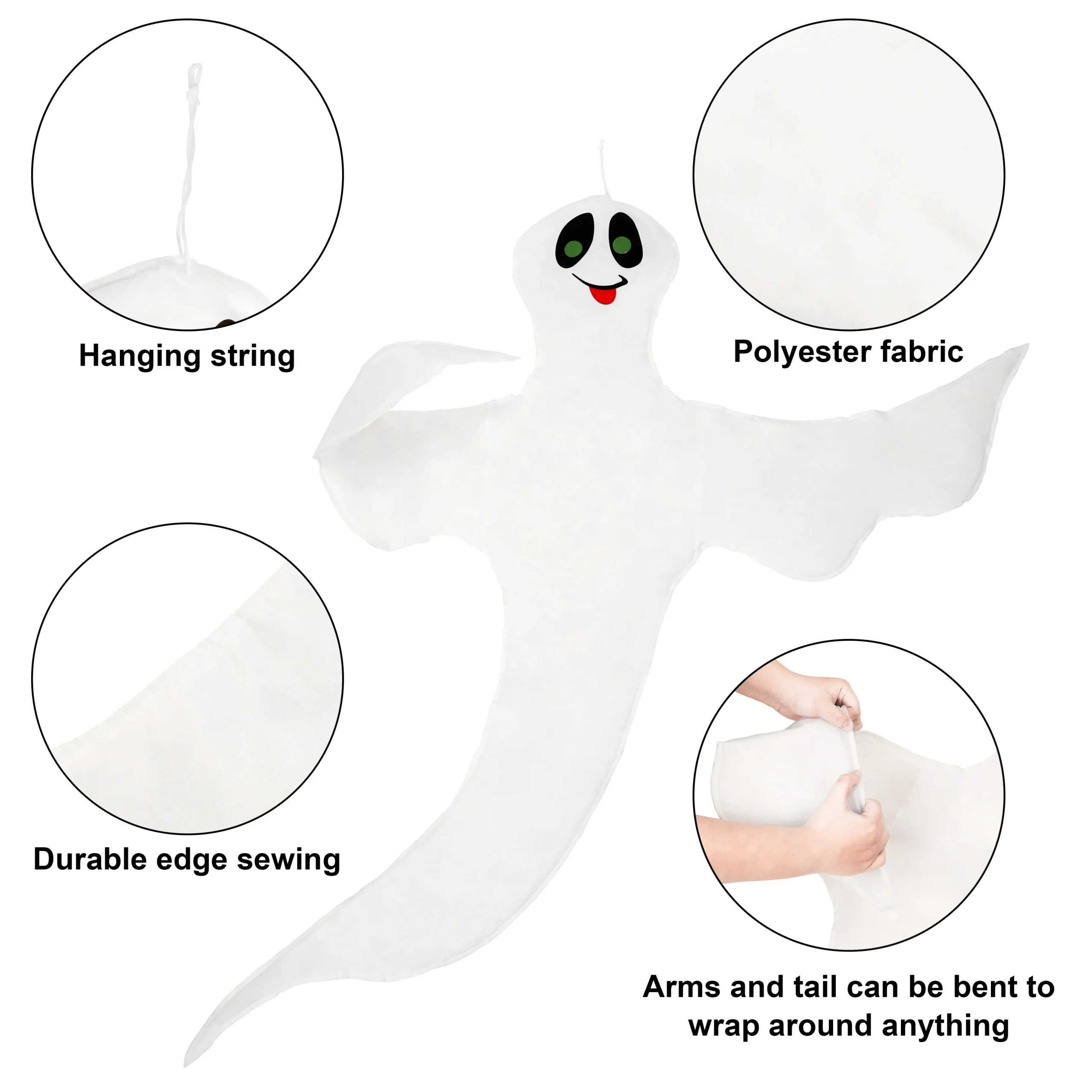 Joyin 2Pcs Halloween Tree Hugger Ghost 50in - Halloween Decorations 3 Joyin 2Pcs Halloween Tree Hugger Ghost 50in - Halloween Decorations - Image 3