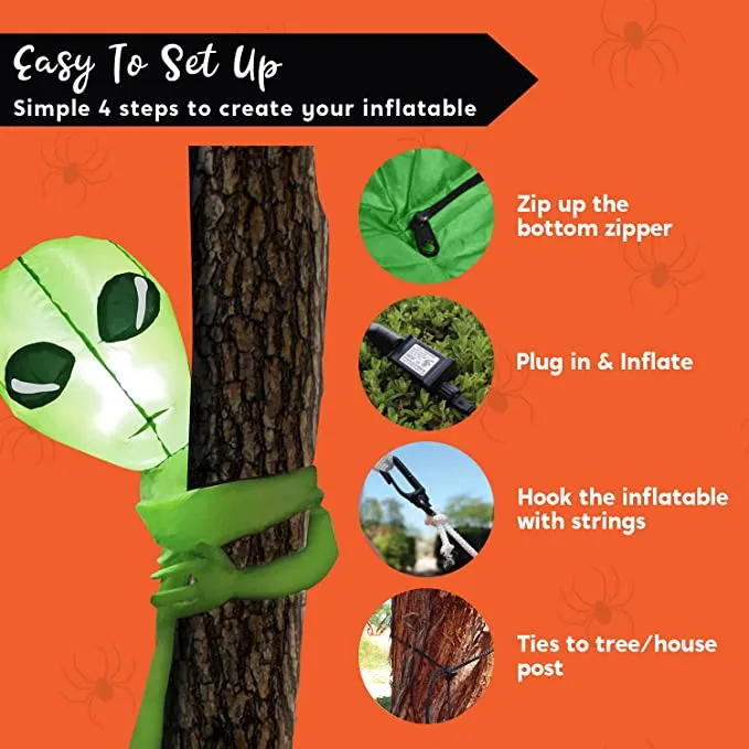 Joiedomi 4ft Inflatable Alien Tree Hugger Halloween Decoration - Halloween Decorations 7 Joiedomi 4ft Inflatable Alien Tree Hugger Halloween Decoration - Halloween Decorations - Image 7