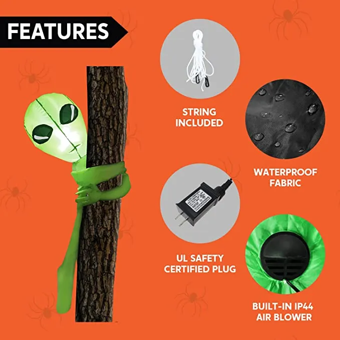 Joiedomi 4ft Inflatable Alien Tree Hugger Halloween Decoration - Halloween Decorations 6 Joiedomi 4ft Inflatable Alien Tree Hugger Halloween Decoration - Halloween Decorations - Image 6