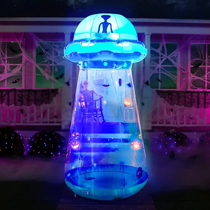 Joiedomi 9ft Inflatable UFO Yard Halloween Decoration - Halloween Decorations