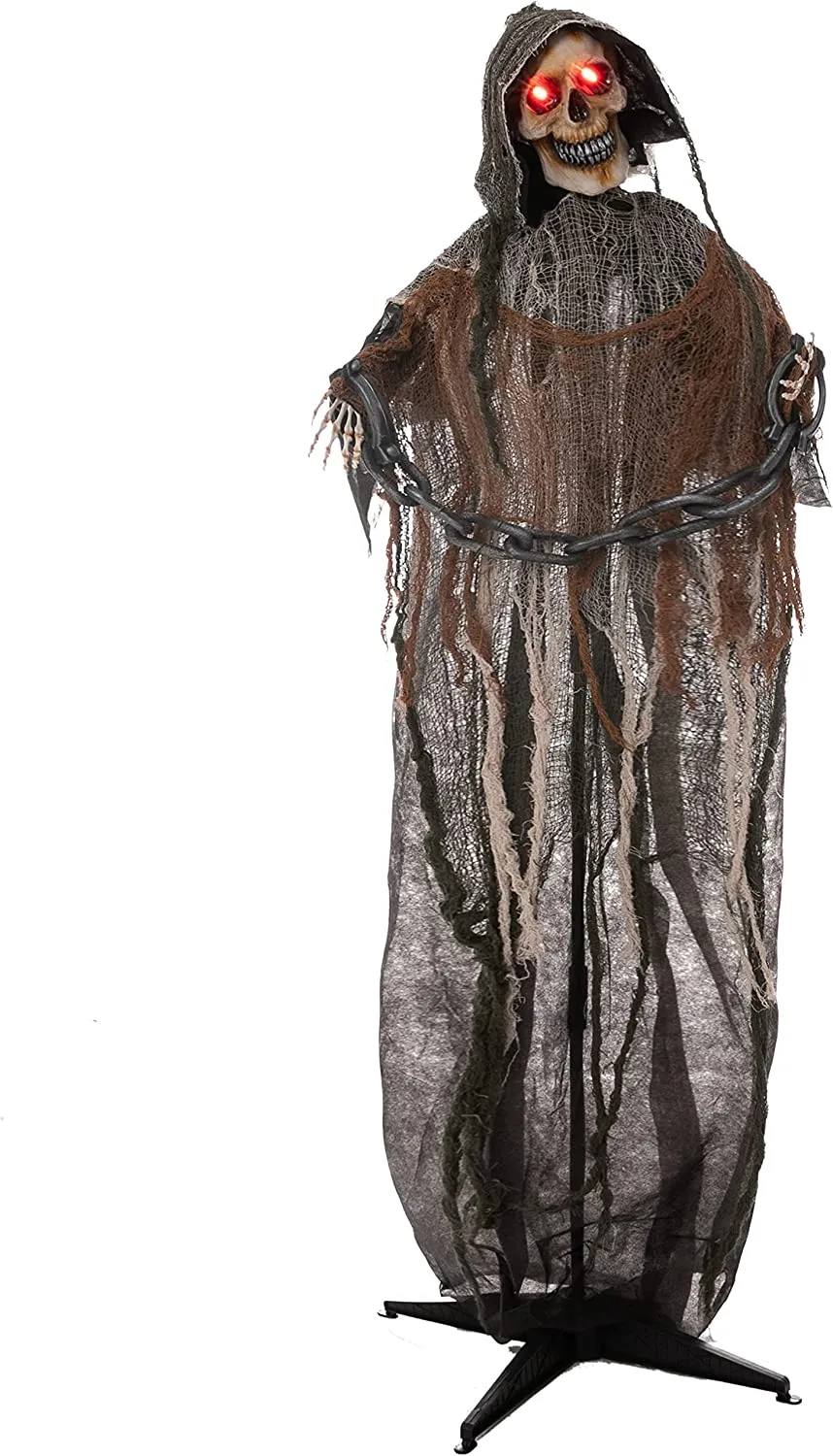 Joyin Animated Grim Reaper Decoration with Light up Eyes 69in - Halloween Decorations 3 Joyin Animated Grim Reaper Decoration with Light up Eyes 69in - Halloween Decorations - Image 3