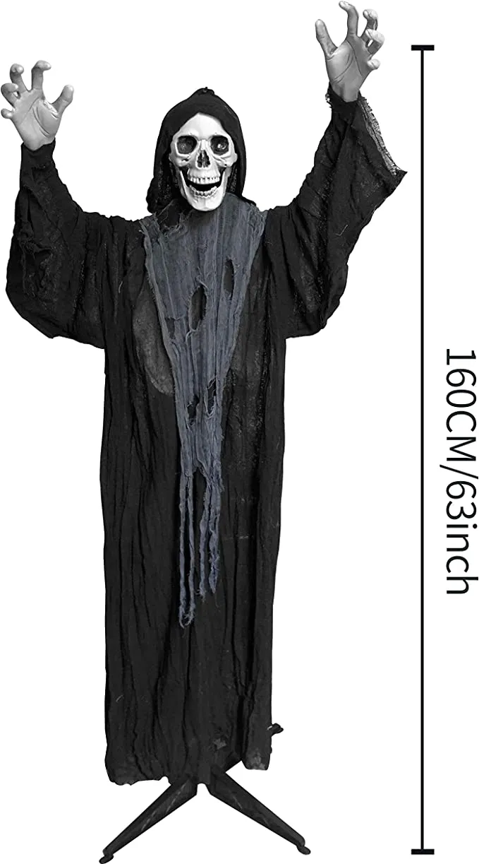 Joyin Animated Standing Grim Reaper 63in - Halloween Decorations 4 Joyin Animated Standing Grim Reaper 63in - Halloween Decorations - Image 4