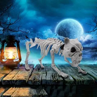 Joyin Halloween Posable Dog Skeleton Decoration 16in - Halloween Decorations