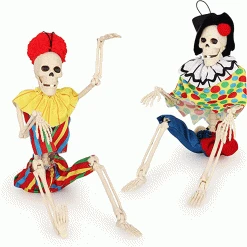 Joyin Skeleton with Costume（Clown) - Halloween Decorations -Halloween Decorations Sales Skeleton with Costume（Clown 1