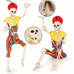 Joyin Skeleton with Costume（Clown) - Halloween Decorations -Halloween Decorations Sales Skeleton with Costume（Clown 3
