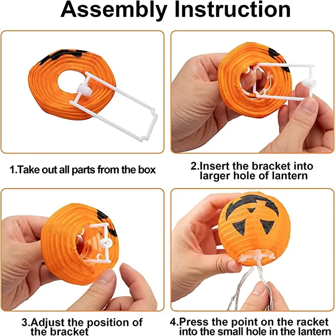 Joyin Smiling Pumpkin and Ghost Lantern String Lights - Halloween Decorations 5 Joyin Smiling Pumpkin and Ghost Lantern String Lights - Halloween Decorations - Image 5