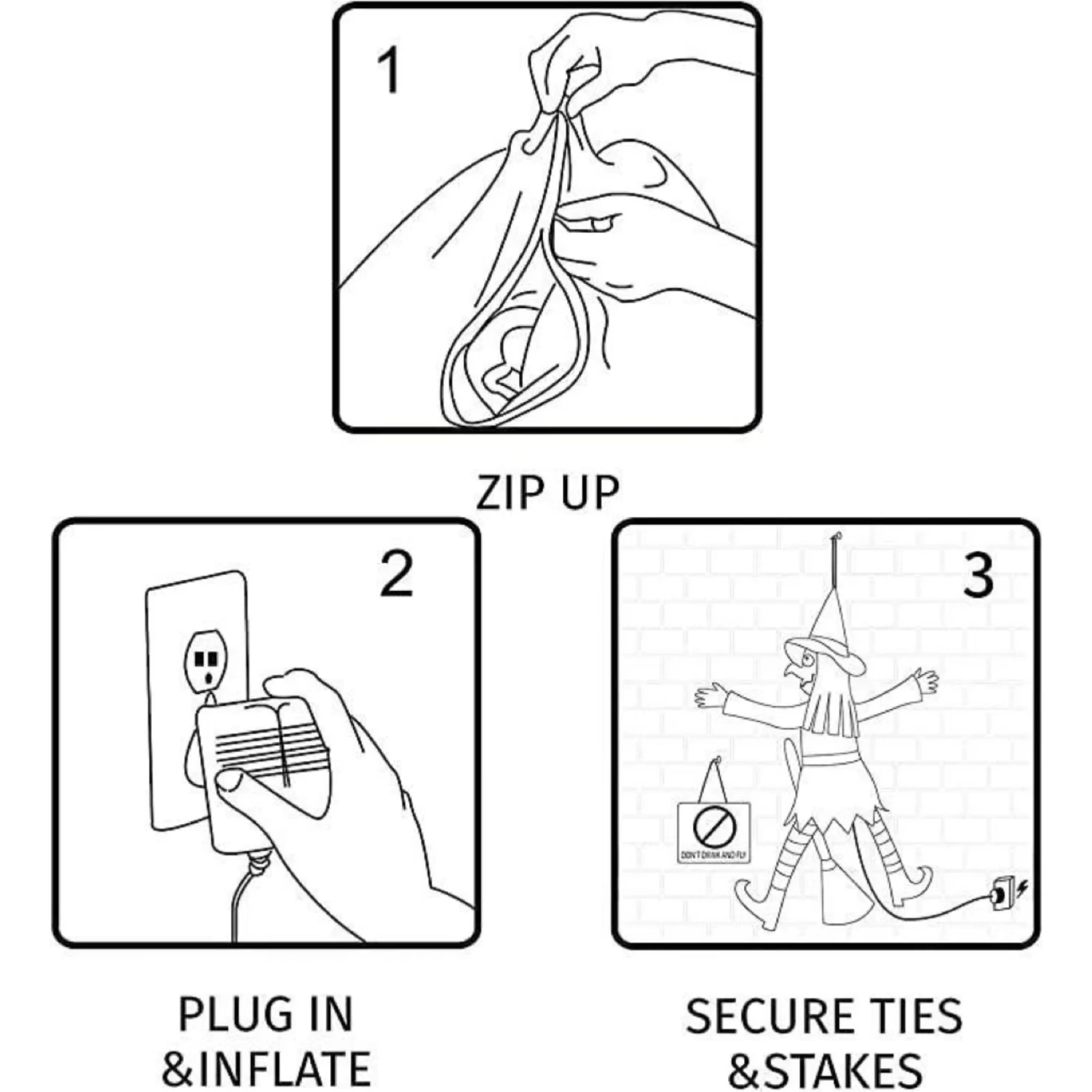 Joiedomi 6ft Inflatable Crashing Witch - Halloween Decorations 6 Joiedomi 6ft Inflatable Crashing Witch - Halloween Decorations - Image 6