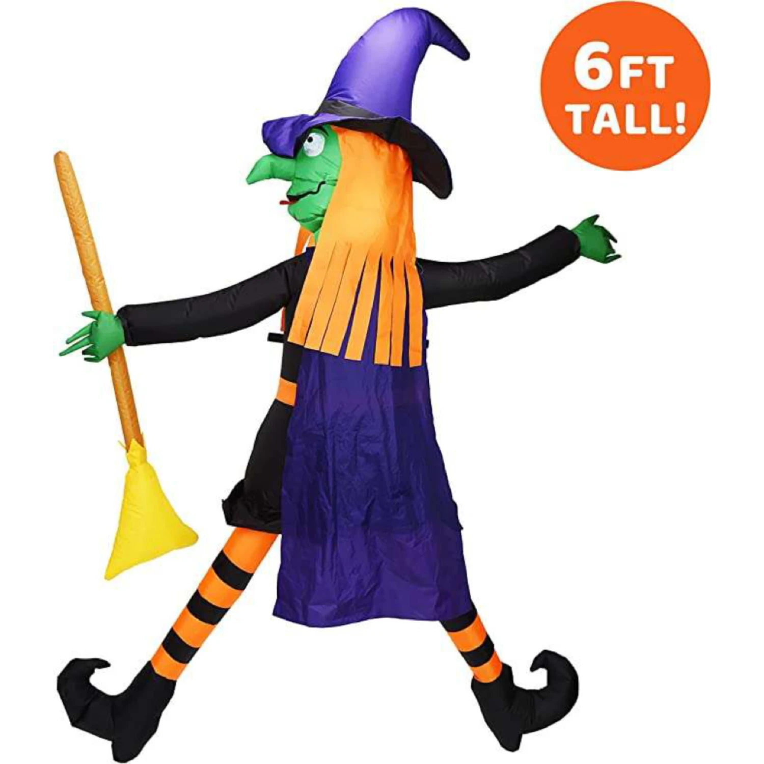 Joiedomi 6ft Inflatable Crashing Witch - Halloween Decorations 2 Joiedomi 6ft Inflatable Crashing Witch - Halloween Decorations - Image 2